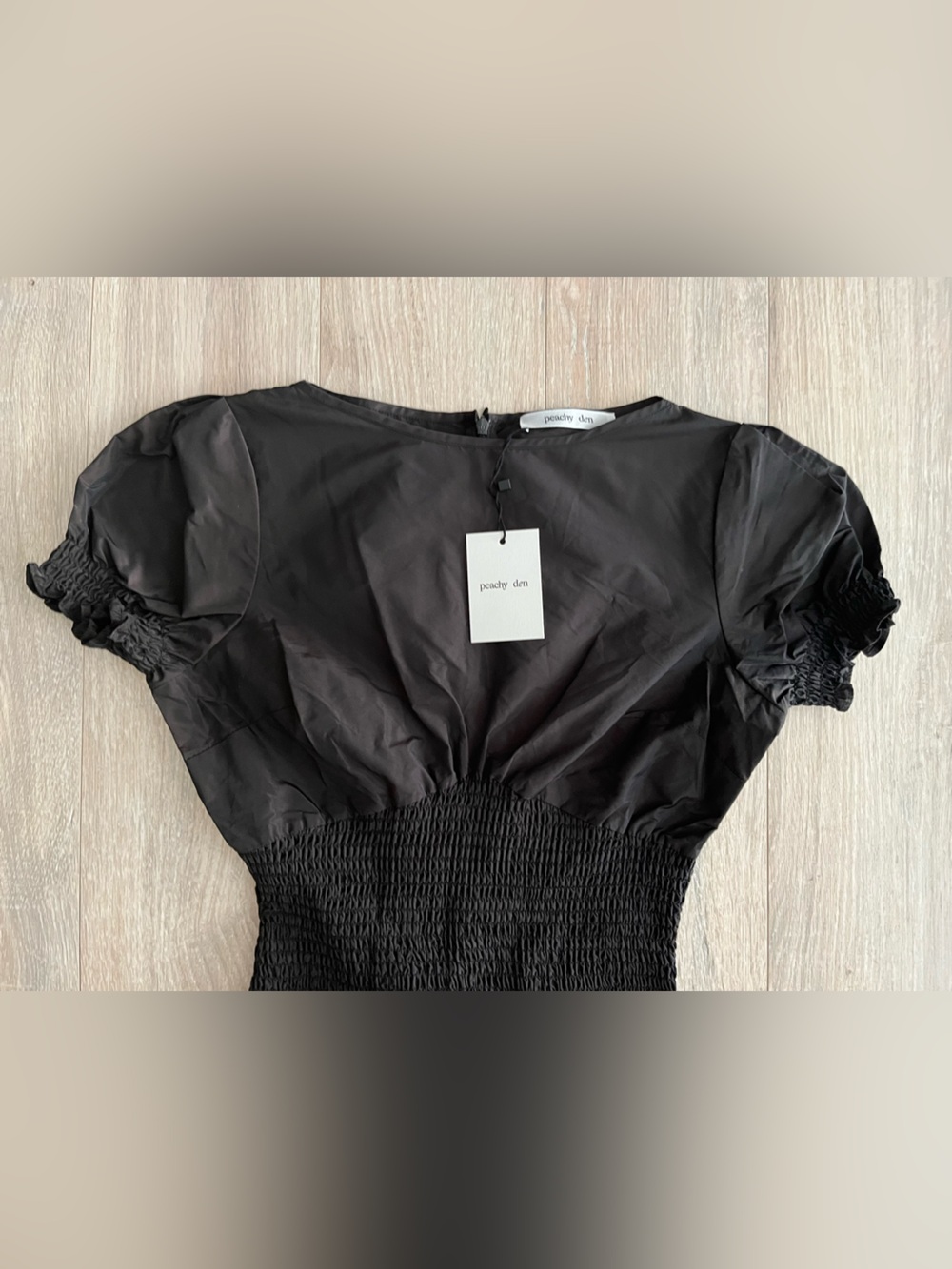 NWT The Peachy Den Women’s Deba Mini Dress Chocolate - Size Small - Picture 2 of 10